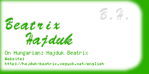 beatrix hajduk business card